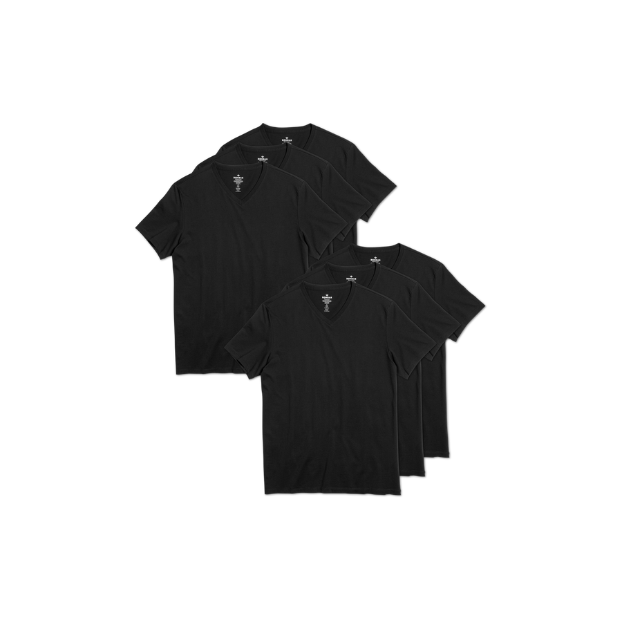 Men's Pima Cotton V-Neck T-Shirt 6-Pack - Easy Morning Wear