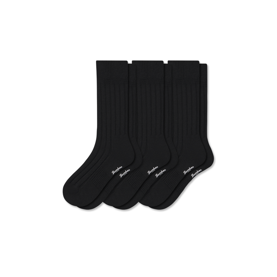 Women's Merino Cashmere Blend Rib Calf Sock 3-Pack - Outdoor Office Pair