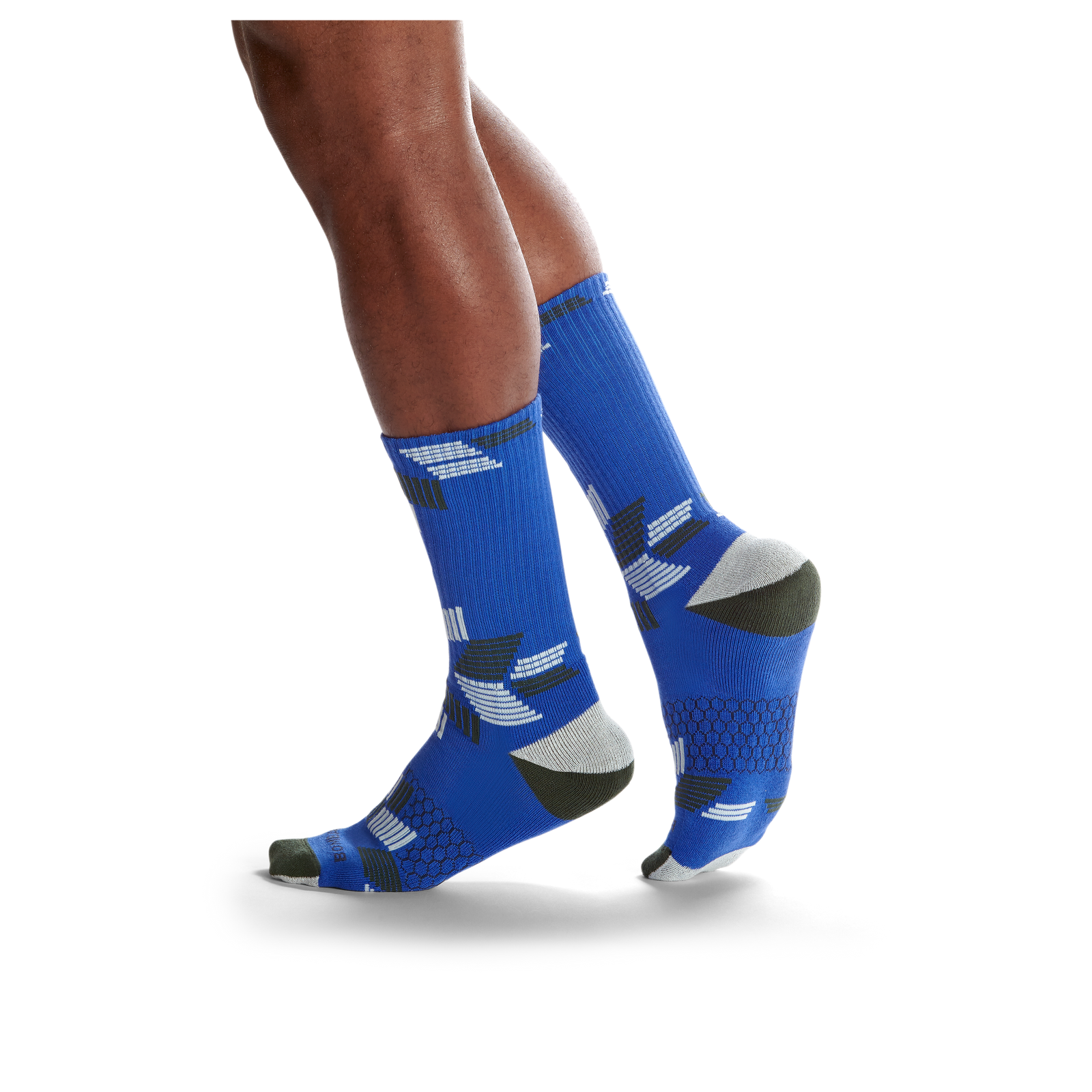 Men's Snowflake Calf Socks - Blue MO2