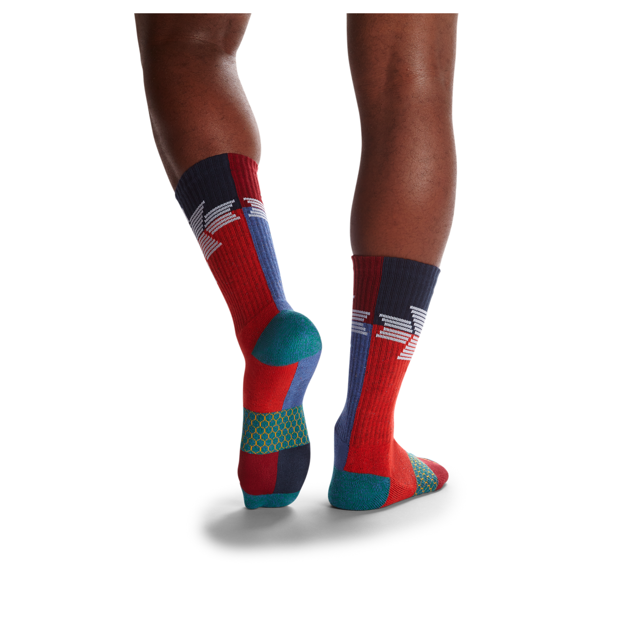 Men's Snowflake Calf Socks - Red MO3
