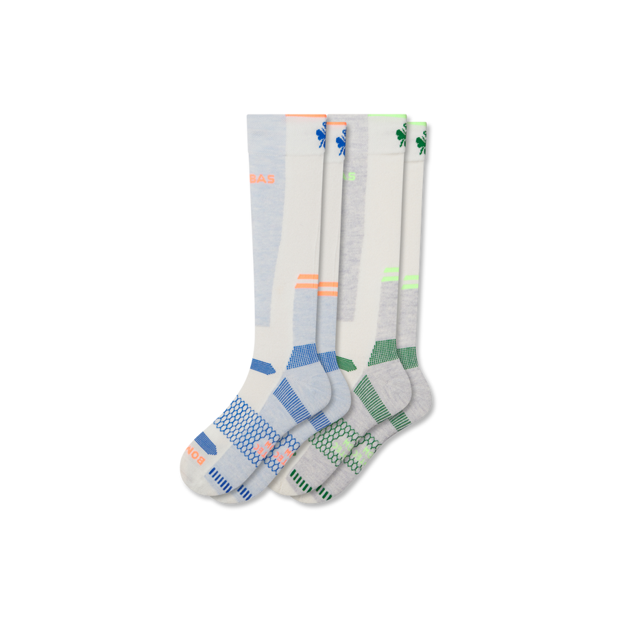 Men's Mid-Cushion Merino Wool Blend Ski & Snowboard Sock 2-Pack - Easy Low Cut Comfort