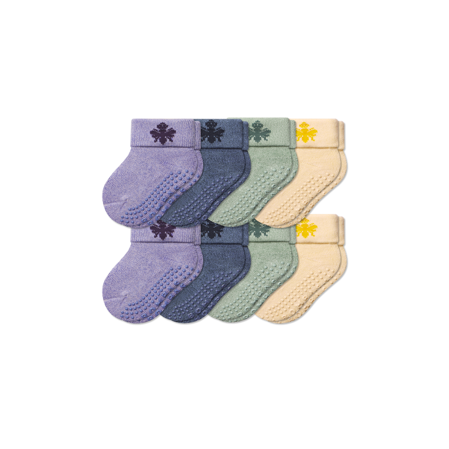 Baby Gripper Sock 8-Pack (6-12 Months) - Cozy Ankle Cushion