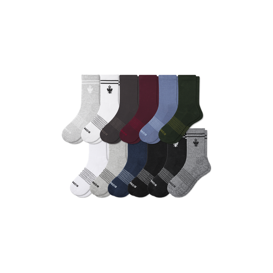 Men's Half Calf Sock 12-Pack - Cozy No Show Step