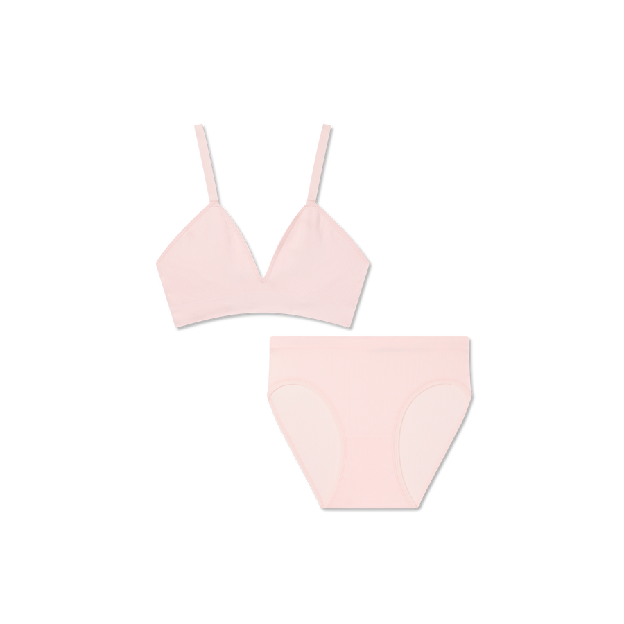Women's Seamless Triangle Bralette + Brief Pack - Clean Smooth Ease
