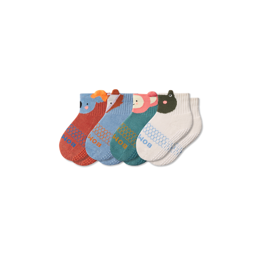Toddler Forest Friends Calf Sock 4-Pack - Smooth Travel Step