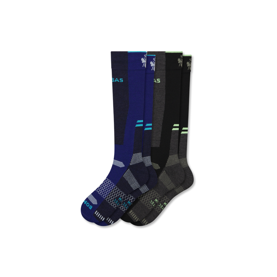 Women's Mid-Cushion Merino Wool Blend Ski & Snowboard Sock 2-Pack - Steady Low Cut Support