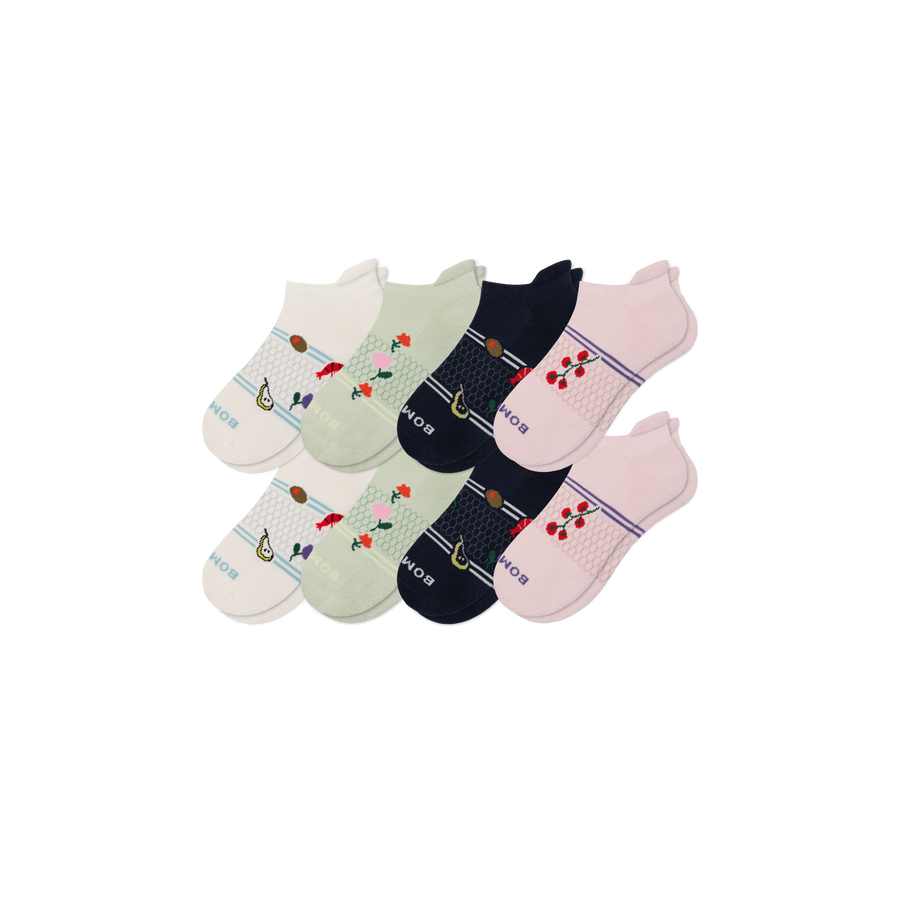 Women's Dinner Party Ankle Sock 8-Pack - Cushion Low Cut Fit