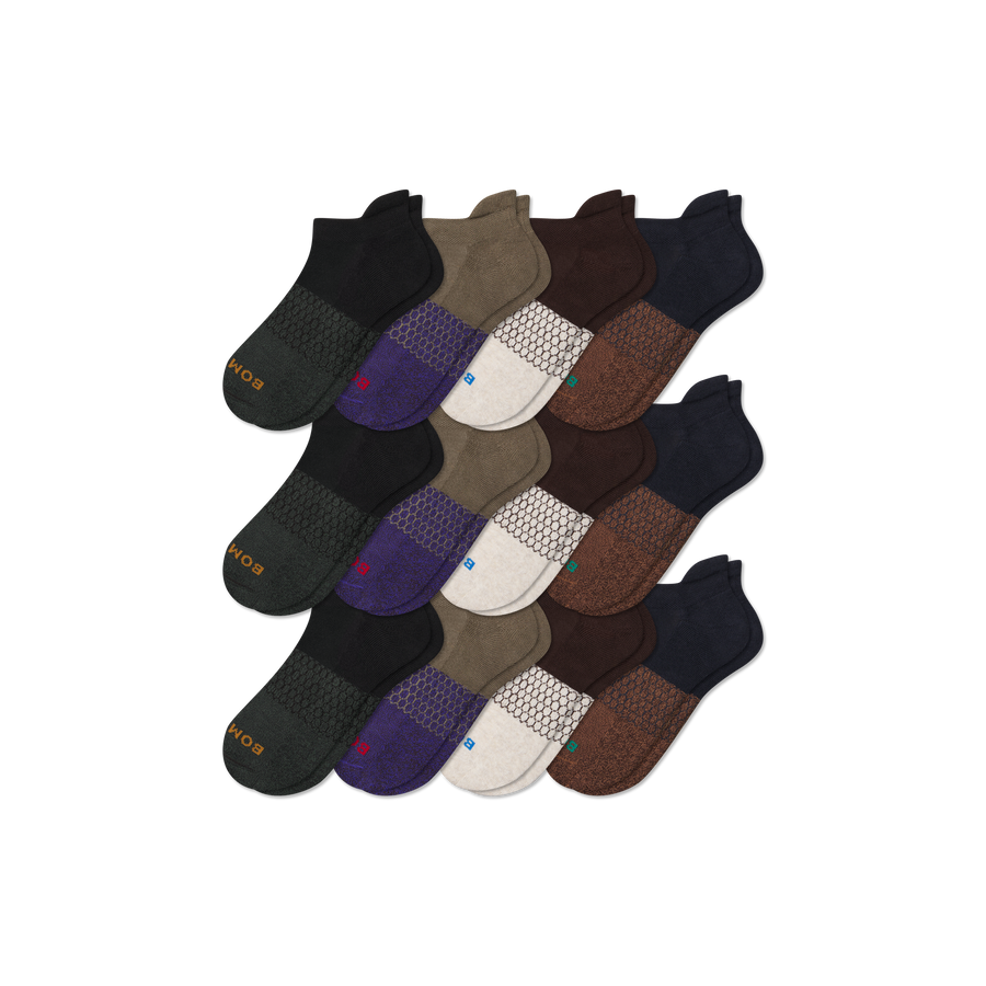 Men's Marl Ankle Sock 12-Pack - Cozy Trail Support