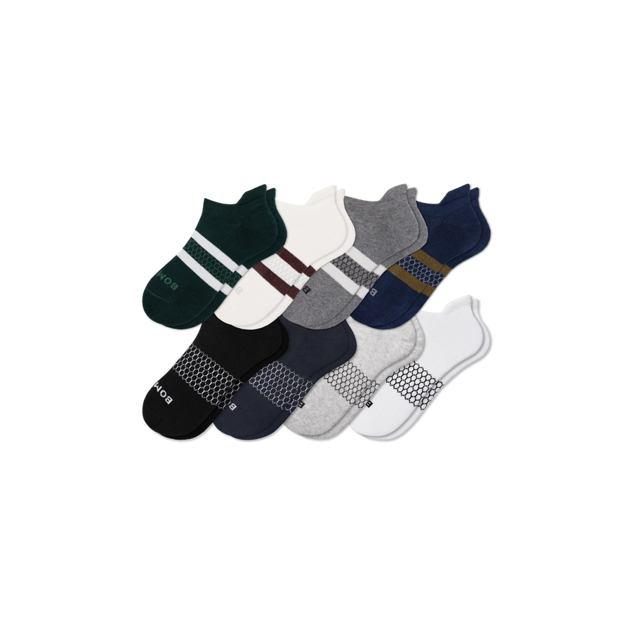 Men's Solids Ankle Sock 8-Pack - Outdoor Studio Support