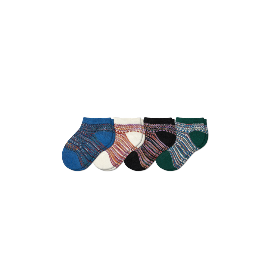 Toddler Lightweight Mosaic Ankle Sock 4-Pack - Studio Everyday Cushion
