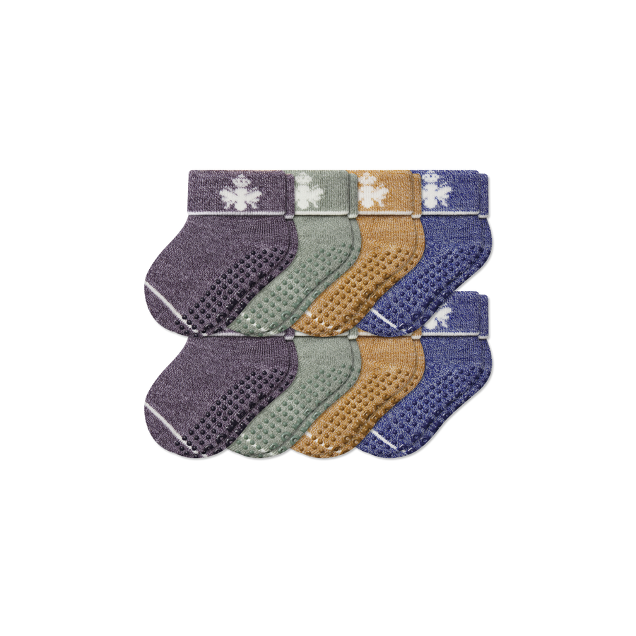 Baby Merino Wool Blend Gripper Calf Sock 8-Pack (6-12 Months) - Modern Run Step