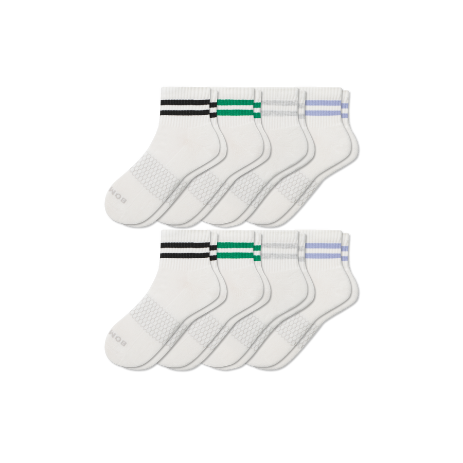 Men's Vintage Stripes Quarter Sock 8-Pack - Outdoor Shift Step