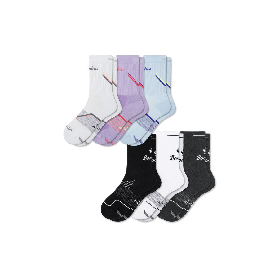 Women's Run Half Calf Sock 6-Pack - Comfort Court Cushion