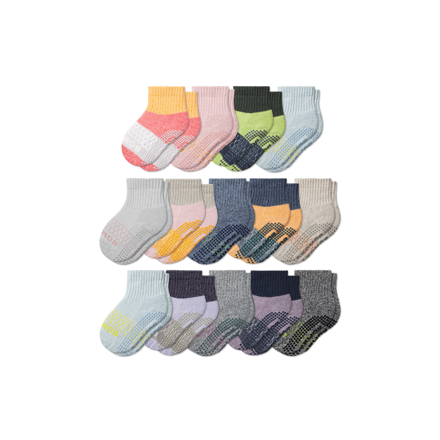 Toddler Week of Bombas Gripper Calf Sock 14-Pack - Weekend School Step