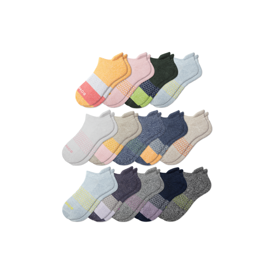 Youth Week of Bombas Ankle Sock 14-Pack - Steady Ankle Cushion