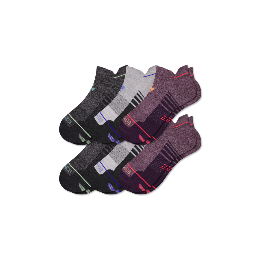 Men's Merino Wool Blend Run Ankle 6-Pack - Trail Hike Wear