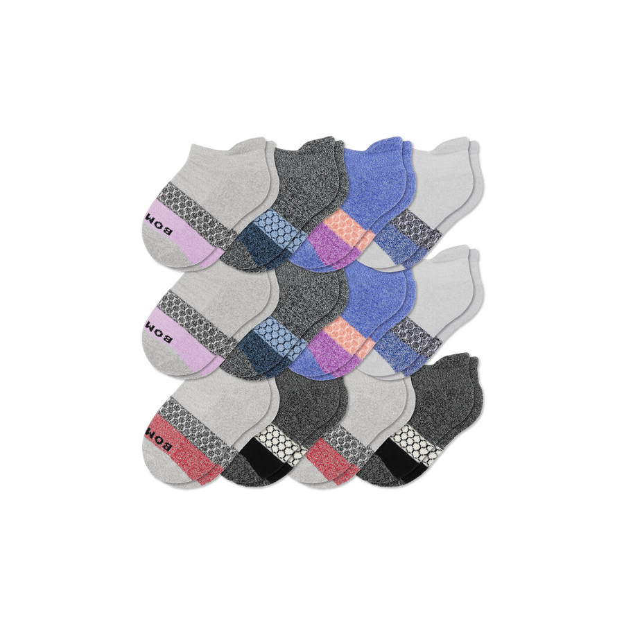 Junior Tri-Block Ankle Sock 12-Pack - Easy Trail Step