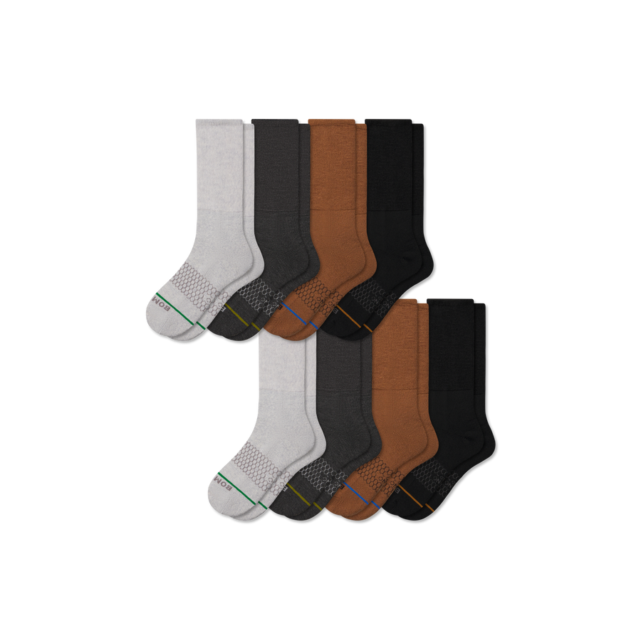 Women's Merino Blend Ultra-Stretch Calf Sock 8-Pack - Daily Everyday Move