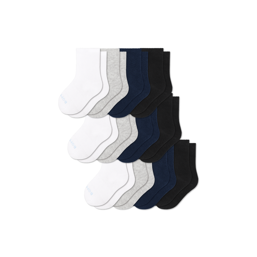 Junior Lightweight Calf Sock 12-Pack - Steady Travel Step