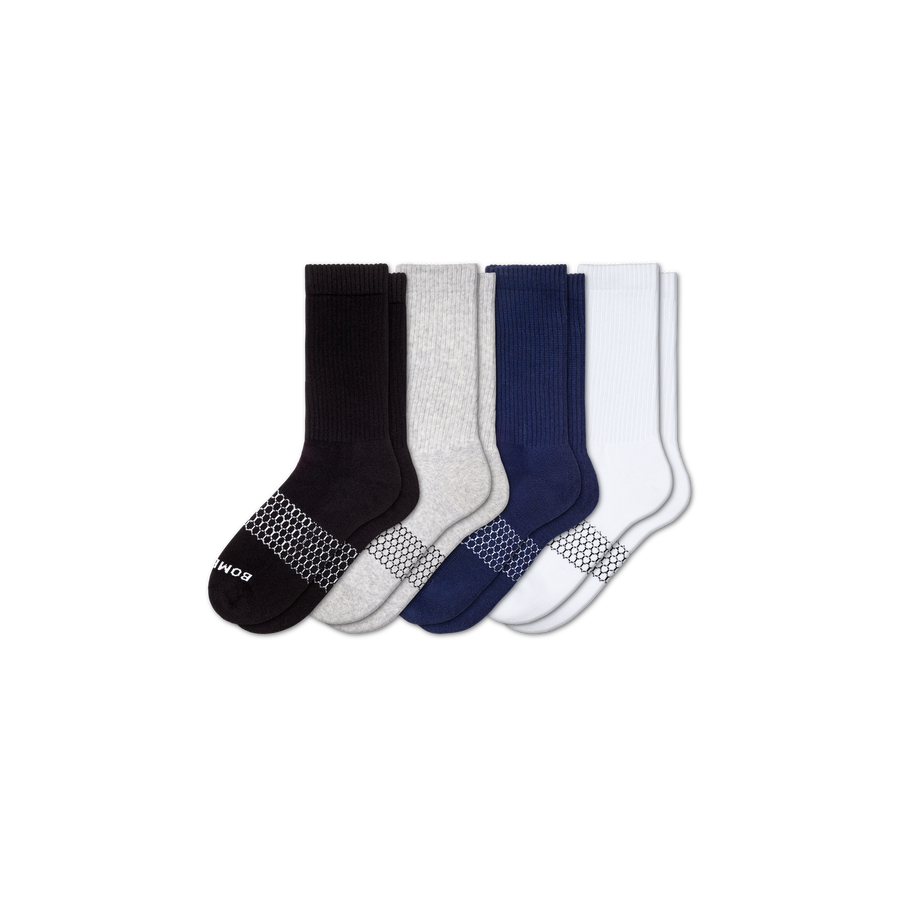 Men's Solids Calf Sock 4-Pack - Classic No Show Wear