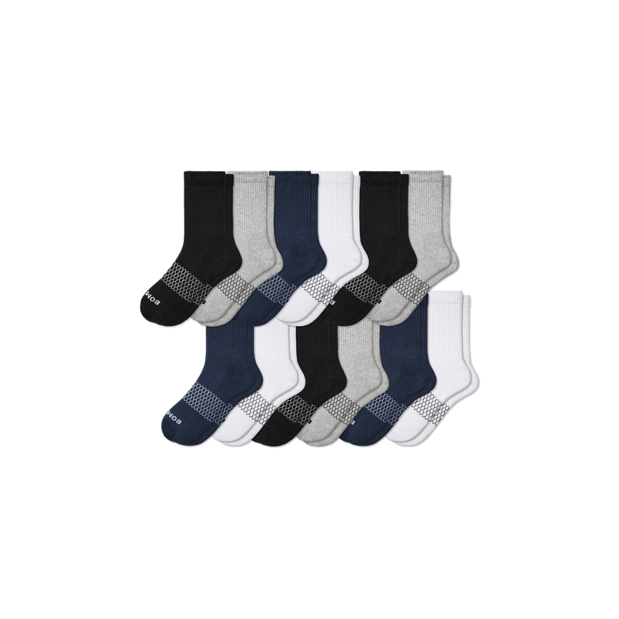 Men's Solids Half Calf Sock 12-Pack - Comfort Ankle Rotation