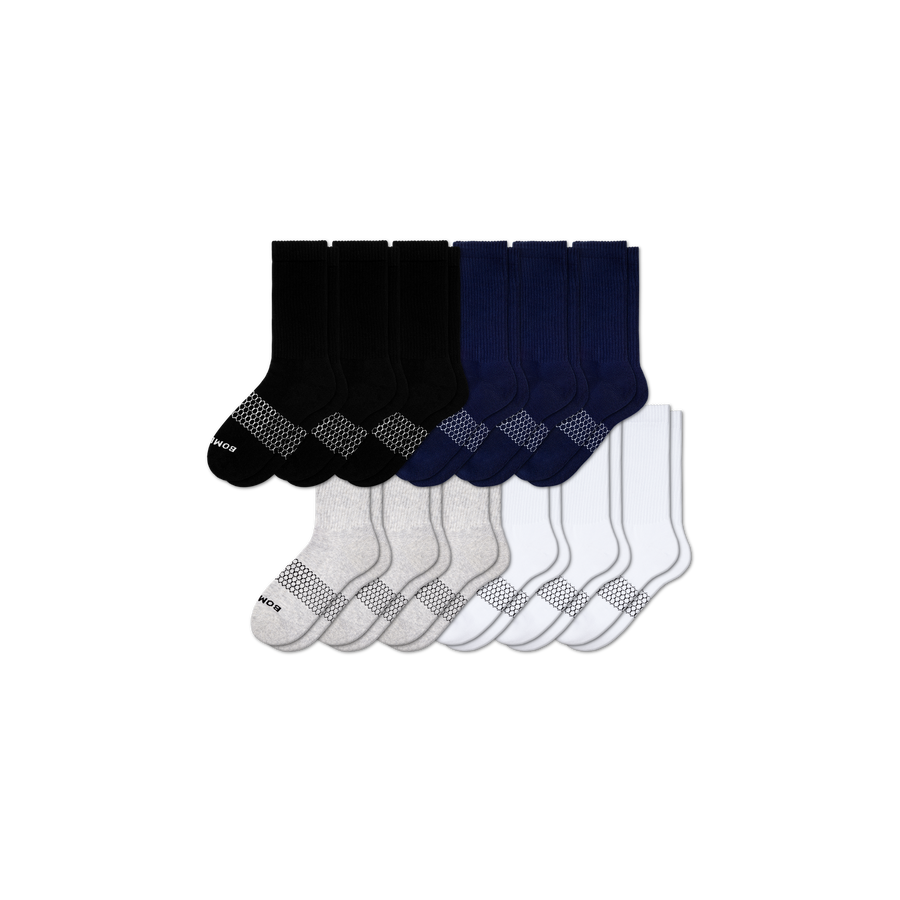 Men's Solids Calf Sock 12-Pack - Outdoor Run Wear