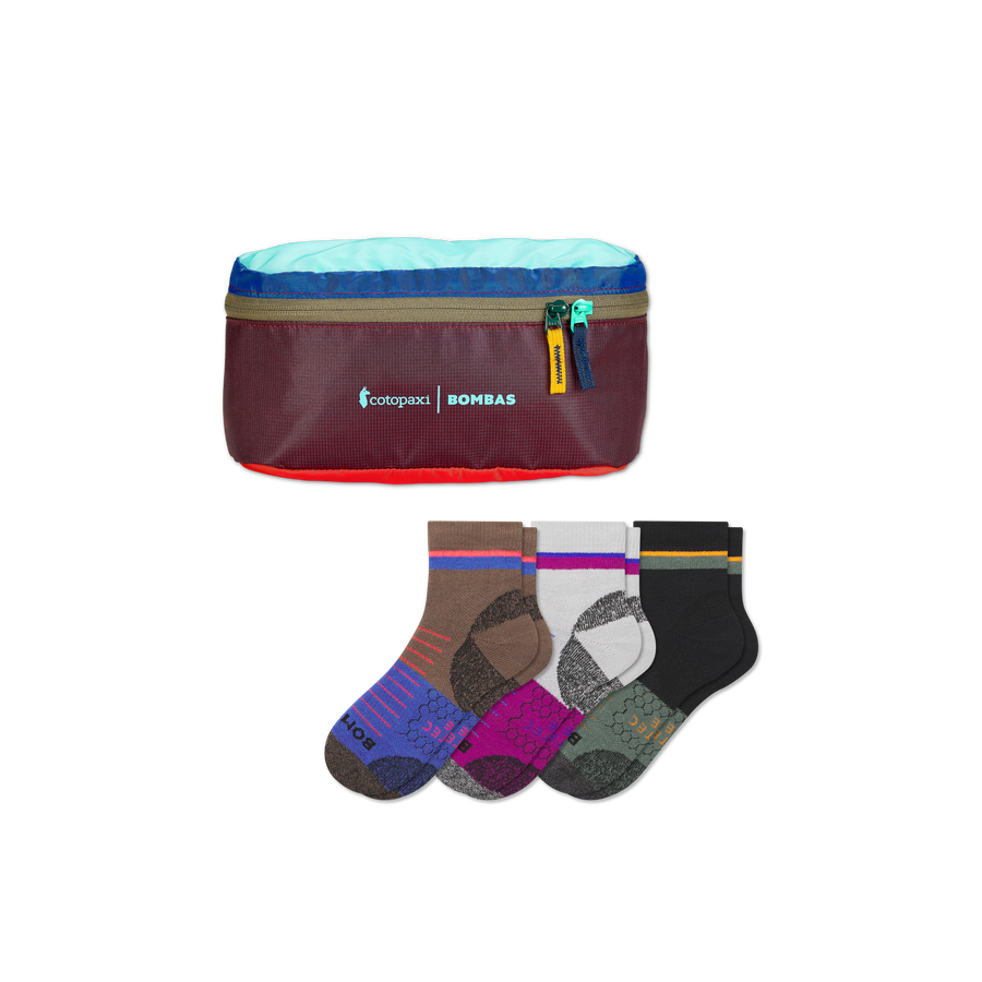 Men's Hiking Quarter Sock 3-Pack & Cotopaxi Fanny Pack - Fresh Closet Carry