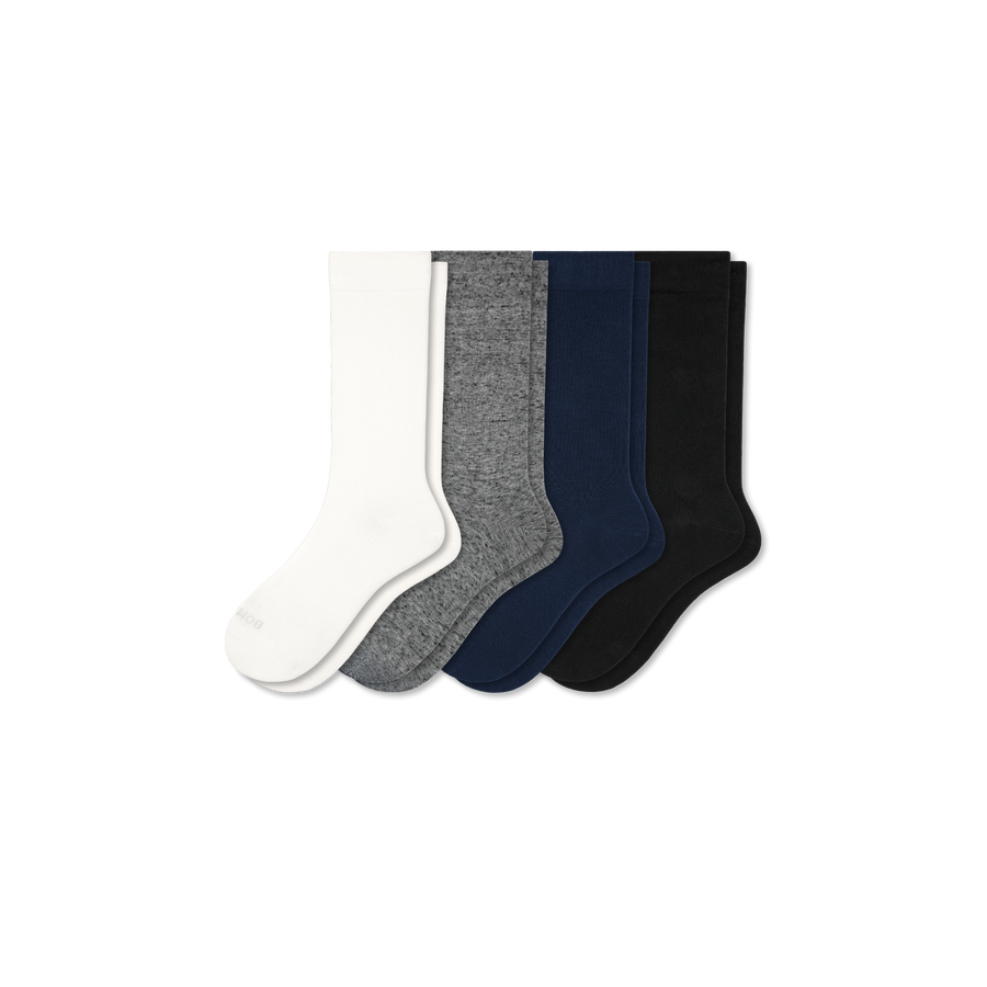 Women's Lightweight Calf Sock 4-Pack - Classic Court Comfort