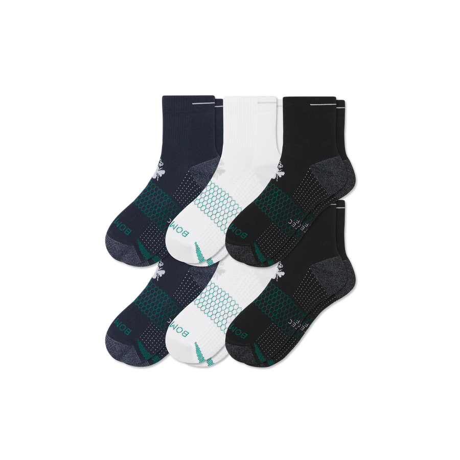 Women's Golf Quarter Sock 6-Pack - Classic Travel Cushion