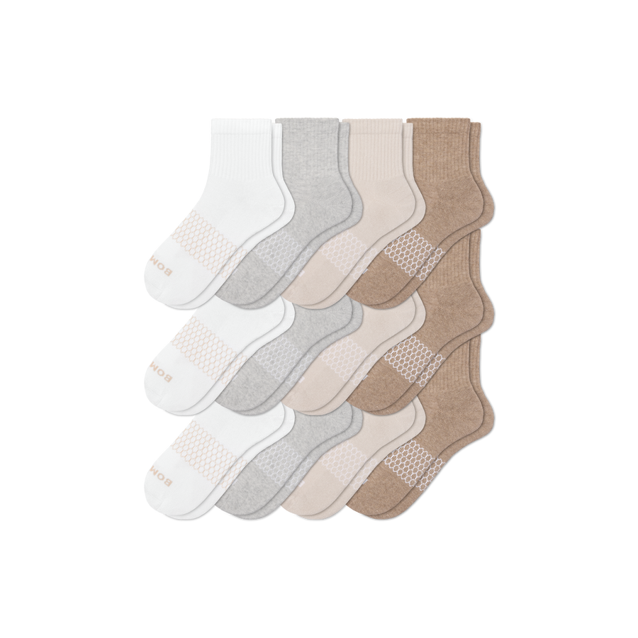 Women's Quarter Sock 12-Pack - Breathable School Rotation