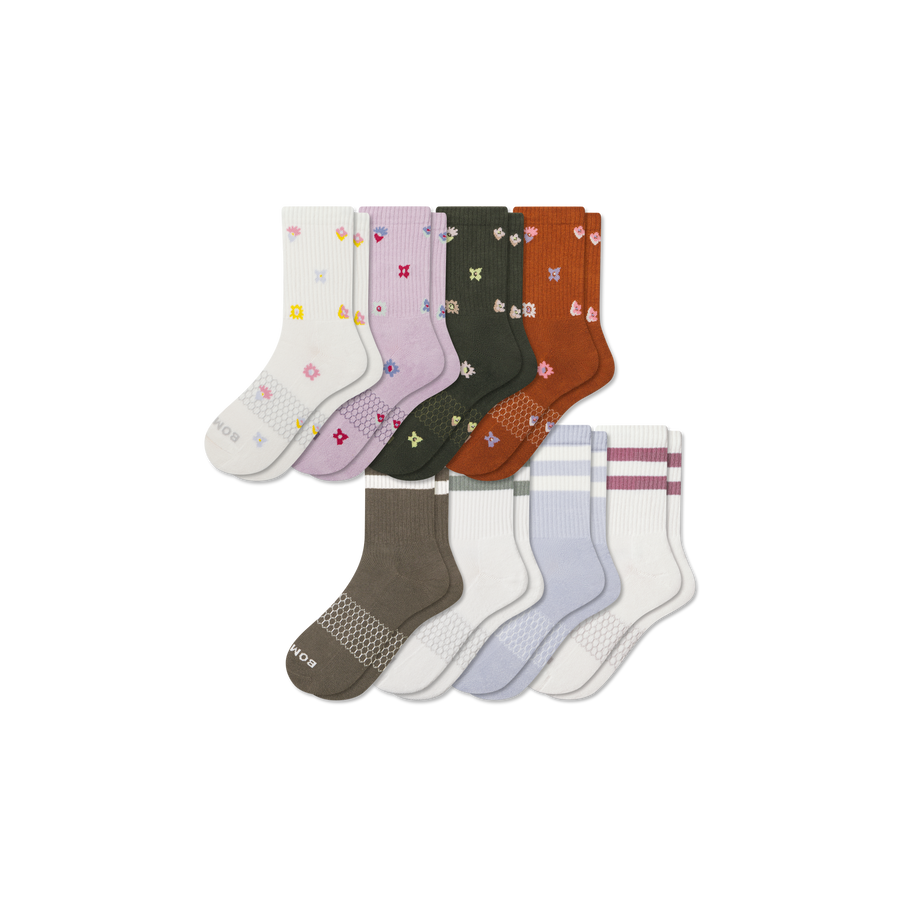 Women's Half Calf Sock 8-Pack - Weekend Court Fit