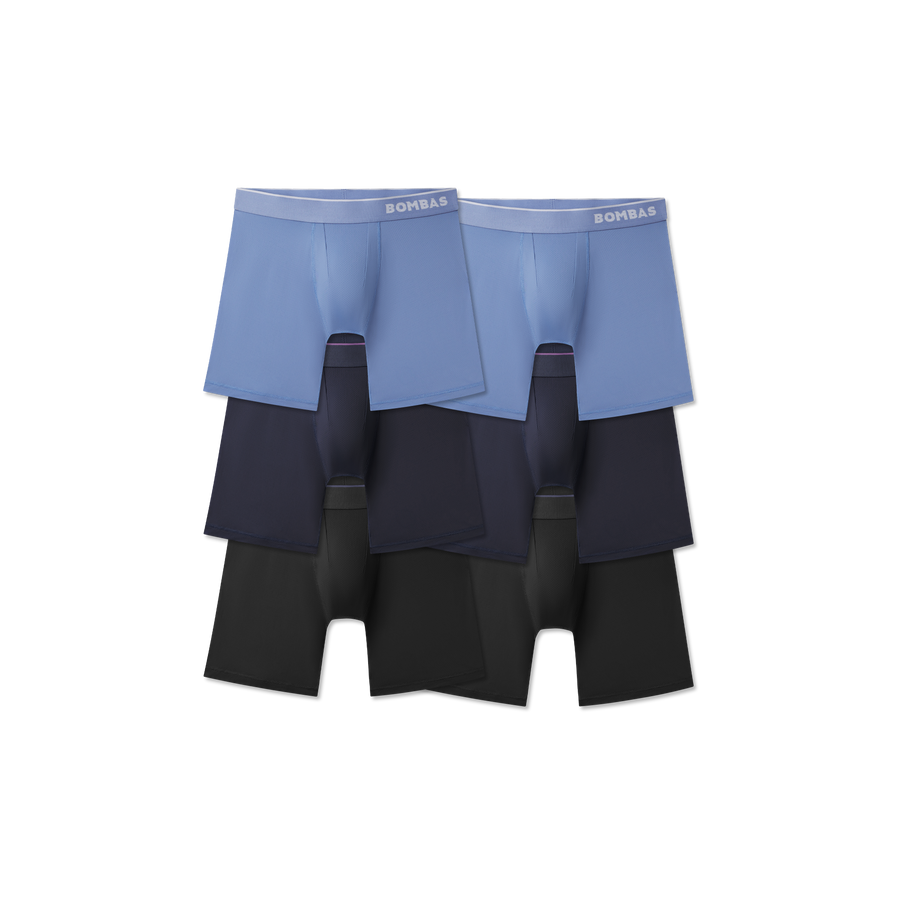 Men's Sport Flyless Boxer Brief 6-Pack - Easy Comfort Wear