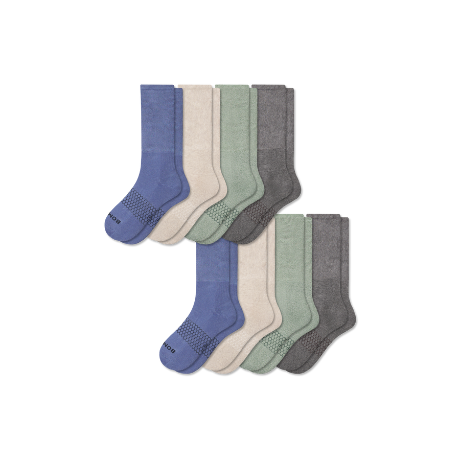 Women's Wide Calf Sock 8-Pack - Breathable Court Comfort