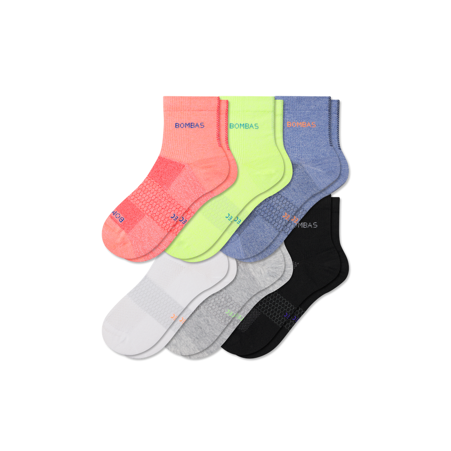 Men's UltraLite Sport Quarter Sock 6-Pack - Steady Crew Cushion