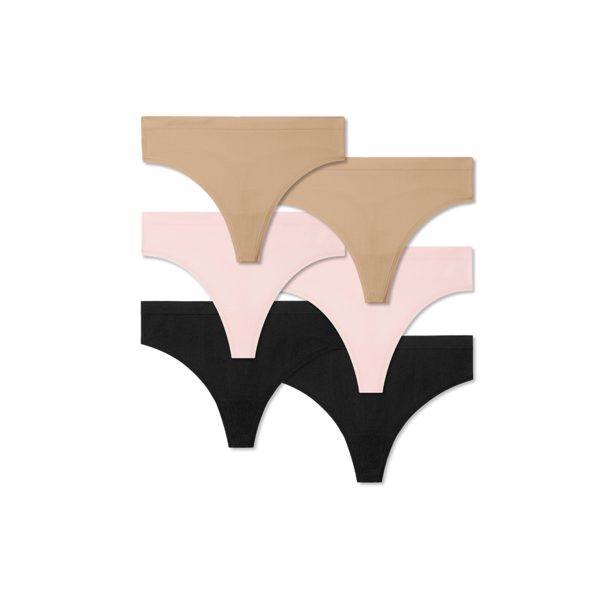 Women's Seamless Thong 6-Pack - Modern Core Comfort
