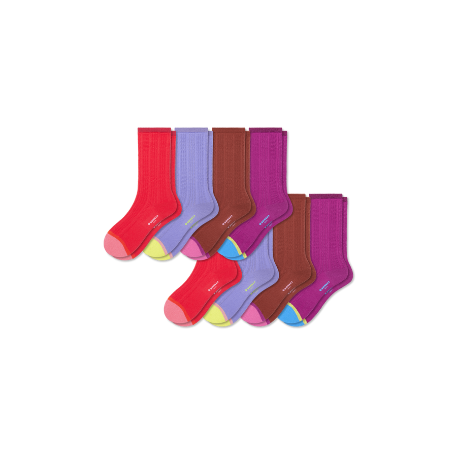Youth Pointelle Calf Sock 8-Pack - Easy Crew Support