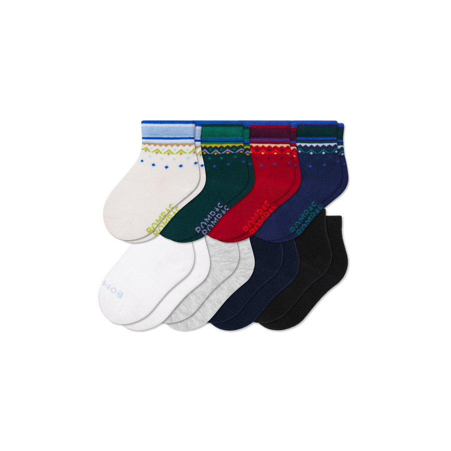Toddler Lightweight Calf Sock 8-Pack - Classic Crew Step