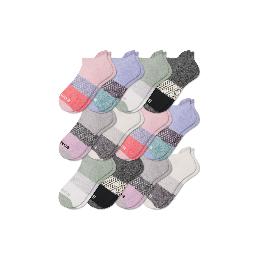 Women's Tri-Block Ankle Sock 12-Pack - Light Office Move