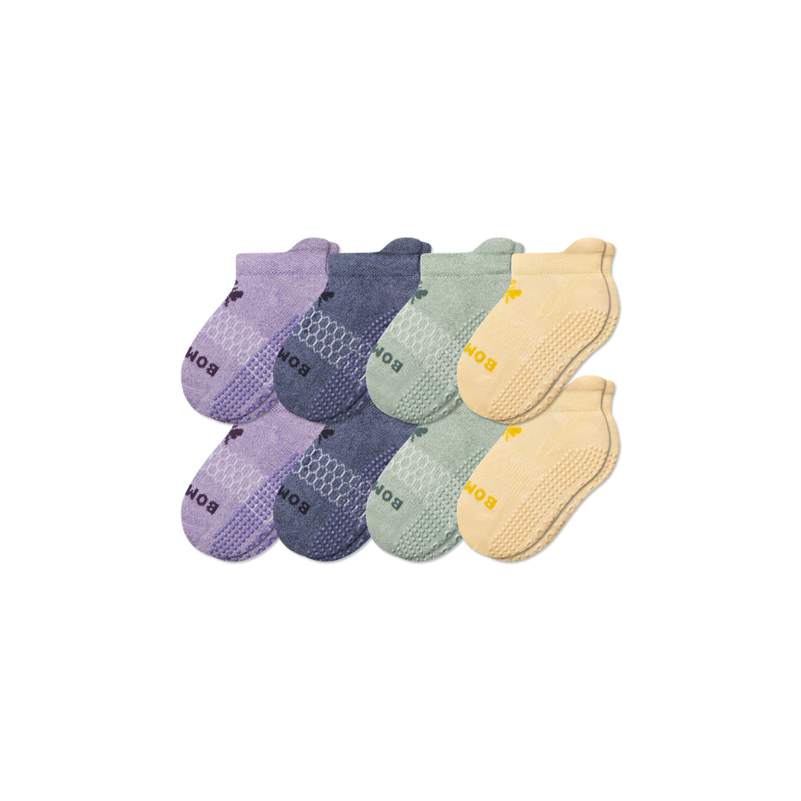 Junior Marl Gripper Ankle Sock 8-Pack - Classic Low Cut Comfort