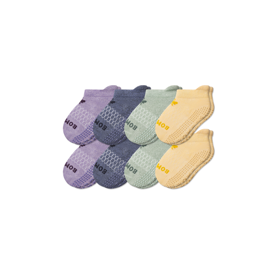 Toddler Gripper Ankle Sock 8-Pack - Trail Low Cut Step