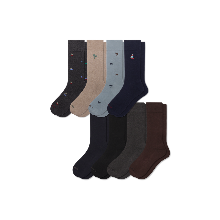 Men's Dress Calf Sock 8-Pack - Everyday Run Rotation