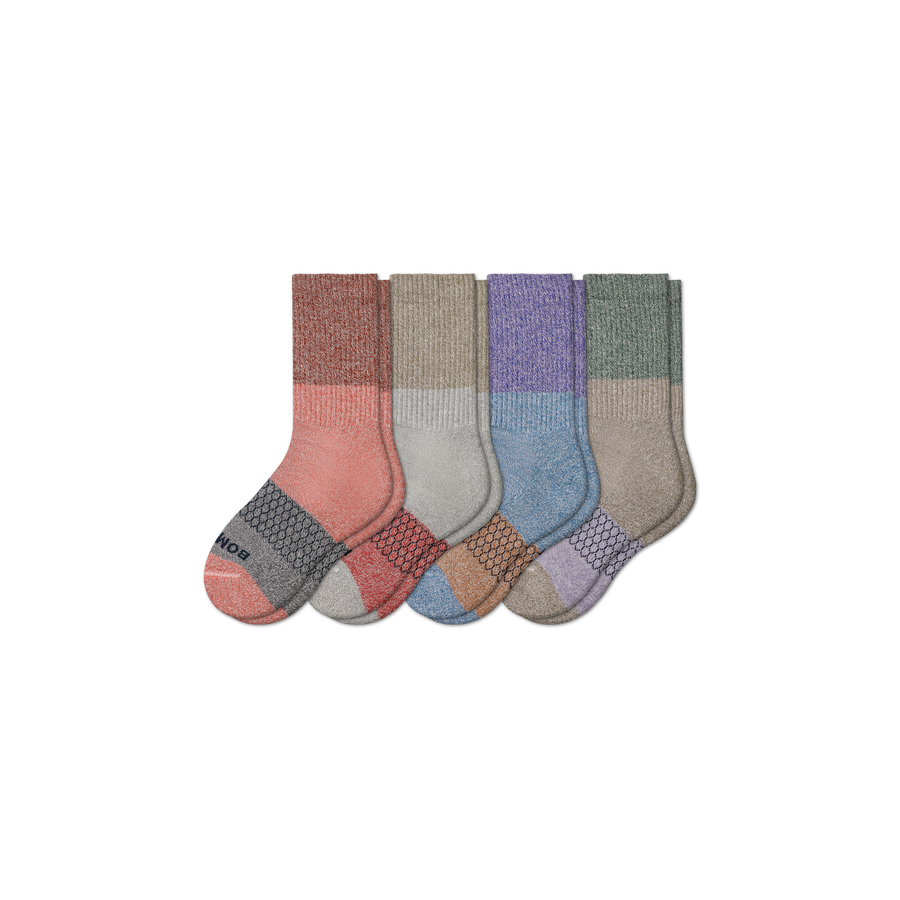 Youth Tri-Block Calf Sock 4-Pack - Studio Step