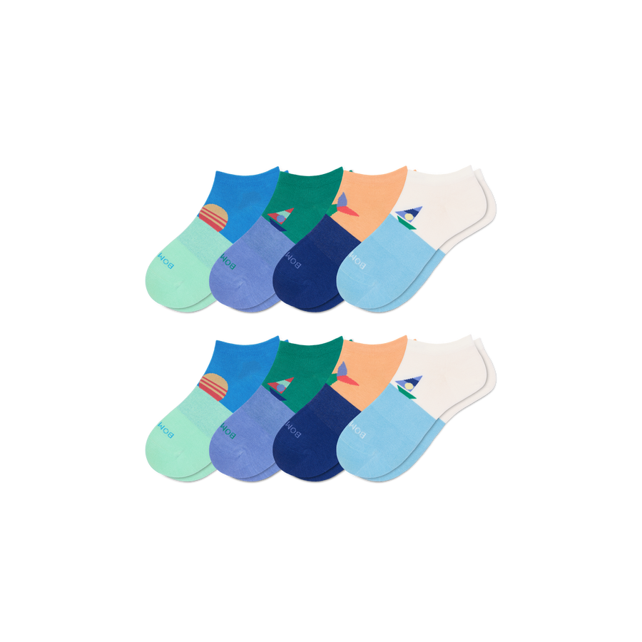 Youth Lightweight Ankle Sock 8-Pack - Everyday Cushion