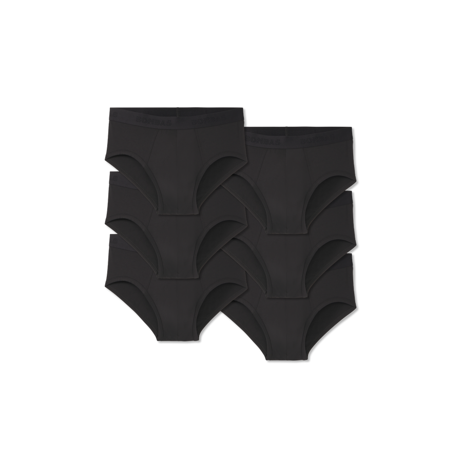 Men's Cotton Modal Blend Flyless Brief 6-Pack - Stretch Everyday Fit
