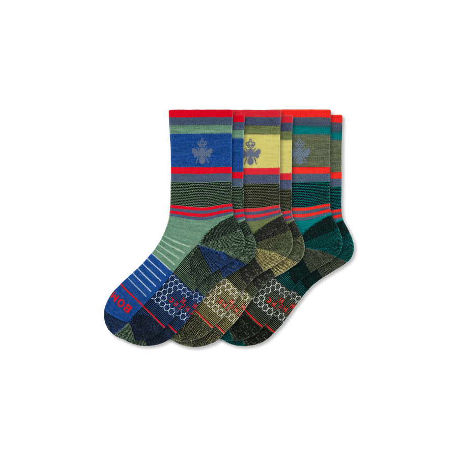 Cotopaxi x Bombas Merino Wool Blend Hiking Calf Sock 3-Pack - Everyday Wear