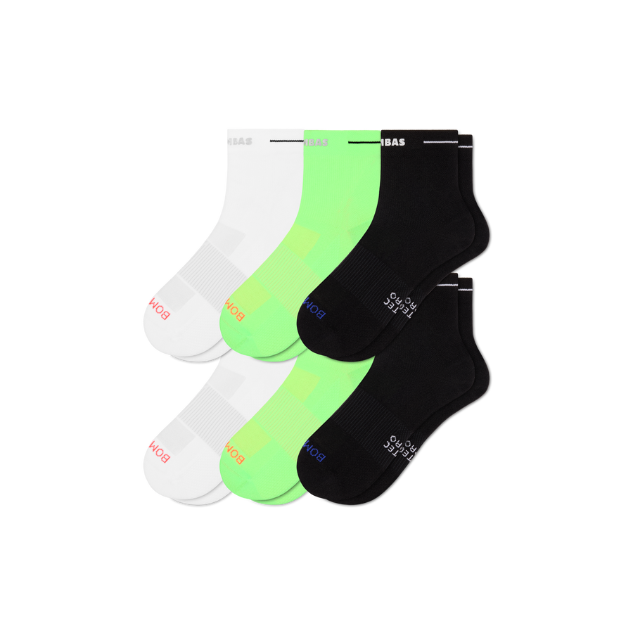 Men's RunPro Quarter Sock 6-Pack - Soft School Pair
